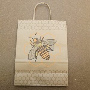 Papiertragetasche Braun mit Biene
